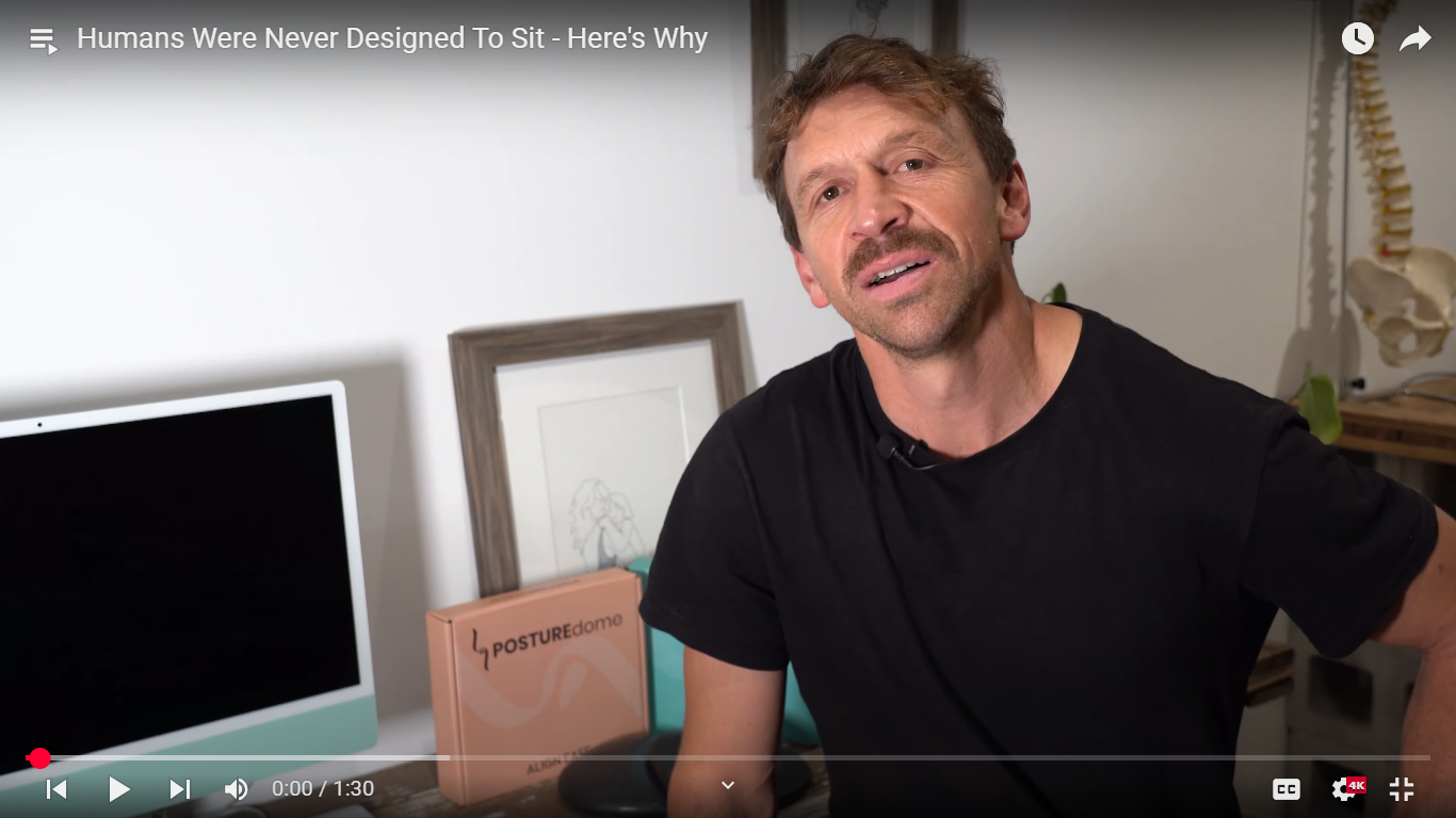 Load video: Andy Explaining Humans Aren’t Designed to Sit and How POSTUREdome Changes the Game